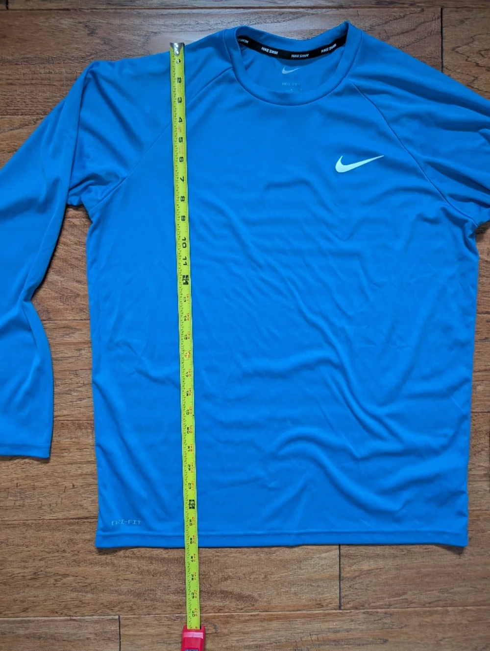 Nike Dri-FIT Men's Long Sleeve Athletic Shirt - Bright Blue Medium